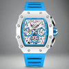 Vanguard M. 4220 - Skeleton Watch - white blue