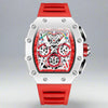 Vanguard M. 4220 - Skeleton Watch - white red